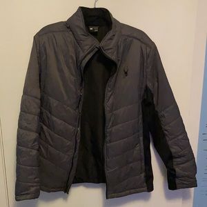 Spider grey rain zipper jacket